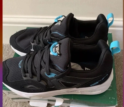 Puma TRC Blaze Uomo Taglia UK 7 EU 40.5 384958 05 Nero Blu Nuovo
