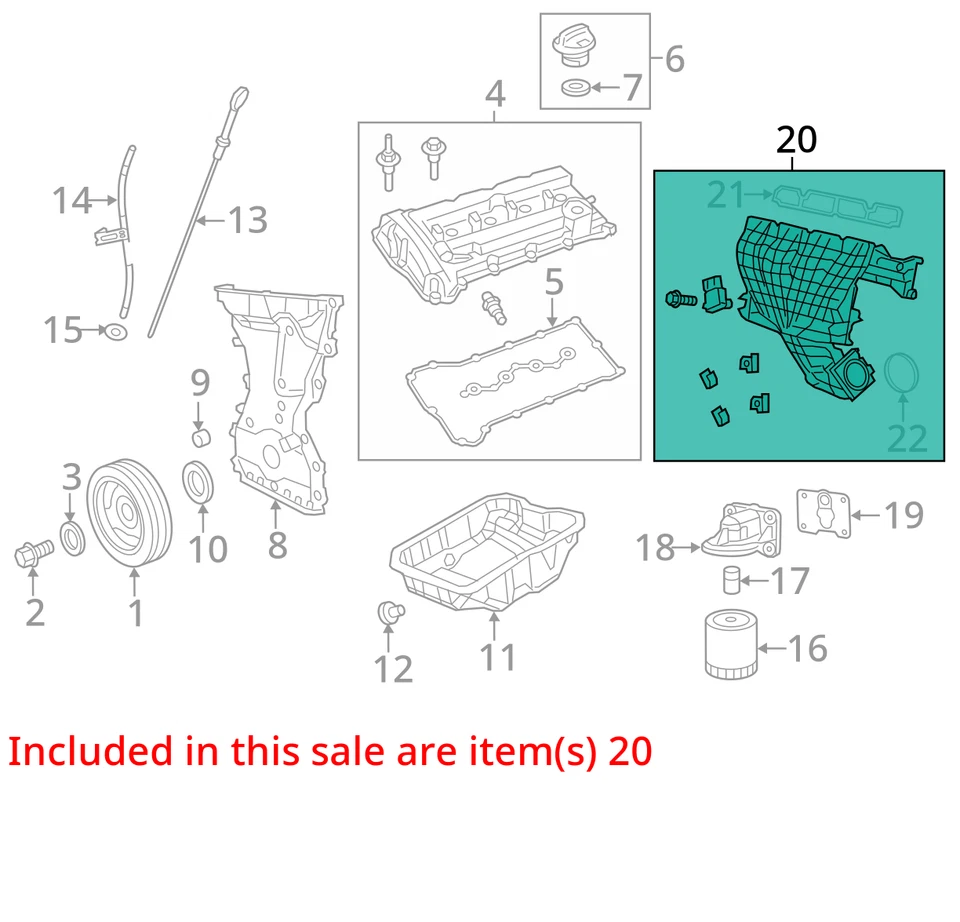 Chrysler Sebring 2007-2009 colector de admisión de aire H4Z5Y Foto 3 de 4