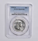 MS65 FBL 1959-D Franklin Half Dollar PCGS Blue Label *3089