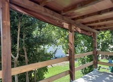 PERGOLA PERGOLATO GAZEBO IN LEGNO TETTOIA GIARDINO CON TELO COPERTURA 3x6 MT 547