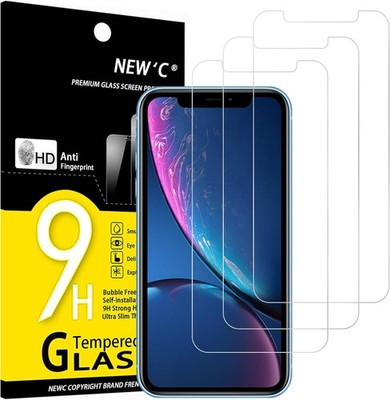 3 Pack Tempered Glass Screen Protector for iPhone 11 & XR, Bubble-Free, Scratch