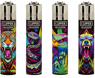 Predator Animals RARE Clipper Lighters Funny Cool Clippers Lighter Colourful Gas