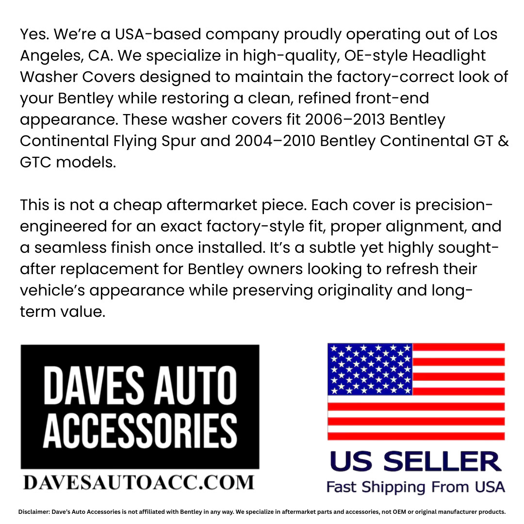 Bentley Flying Spur 2004-2011 Headlight washer