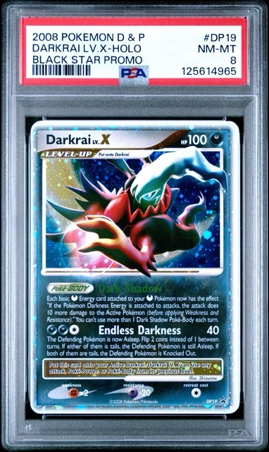 Pokemon PSA 8 Darkrai LV.X Holo Promo DP19 2008 D&P Cert 125614965