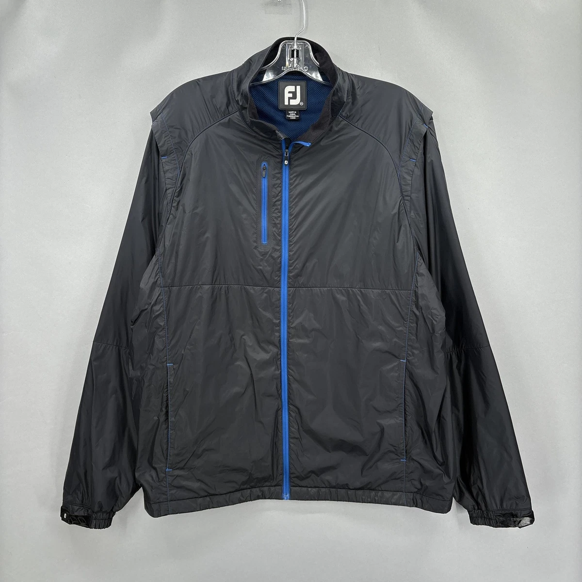 Veste Footjoy Dryjoys Homme 2XL Noir – 1/4 Zip Softshell Coupe-vent – Manches Courtes