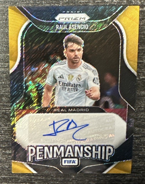 RAUL ASENCIO - 2025-26 Panini Prizm FIFA Soccer BLACK SHIMMER PRIZM AUTO 1/1 SSP