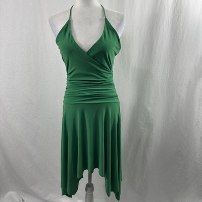 B. Darlin V2K Green Asymmetric Halter Ruched Dress Womens Size 3/4 Forest Whimsy | eBay B. Darlin V2K Green Asymmetric Halter Ruched Dress Womens Size 3/4 Forest Whimsy | eBay