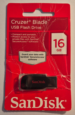 16 GB Sandisk Cruzer Blade USB Flash Drive 16GB Stick  ** NEU **