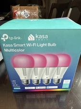 4 Pack Kasa Smart TP-Link Full Color Changing Dimmable WiFi Light Bulb 