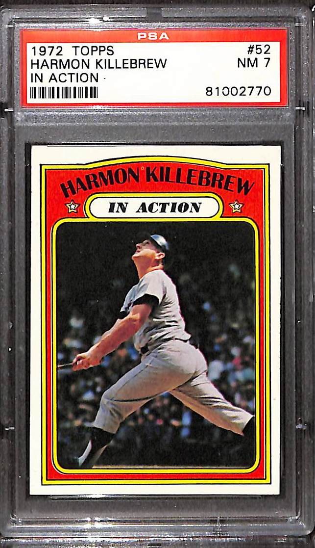 1972 Topps #52 Harmon Killebrew (In Action) PSA 7 NM 81002770