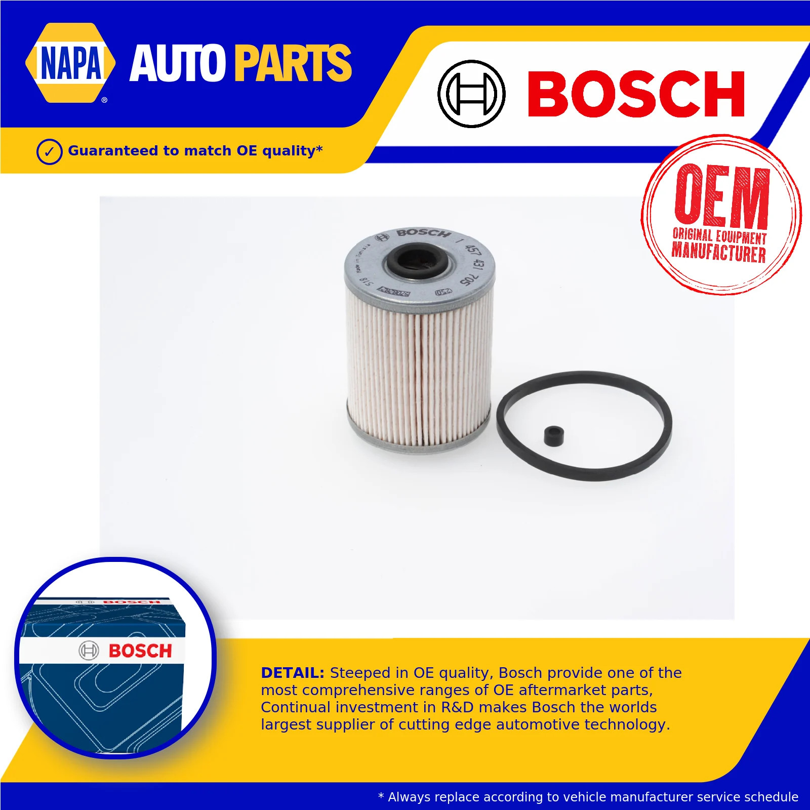 Fuel Filter 1457431705 Bosch 190652 E148007 190653 9161303 MR911916 N1705 New