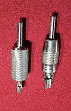 Vintage Tattoo Machine Tubes tips inch grips Stainless Steel LOT of 2