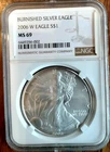 2006-W Burnished Silver Eagle Dollar $1 NGC MS 69 1 oz Fine Silver