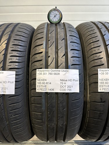 4 PNEUMATICI USATI NEXEN N BLUE HD PLUS ESTIVE 165 60 R14 75 H DOT 2021 - Foto 4 di 22
