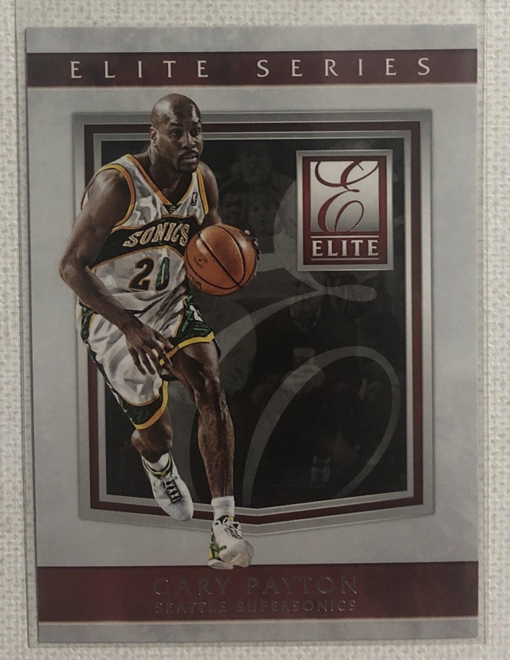 2015-16 Donruss Basketball Gary Payton Elite Series Insert Card #13 Sonics