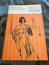 Alpha kappa Alpha Sorority  (Negro) Women In Judiciary Hertiage Series # 1 1968