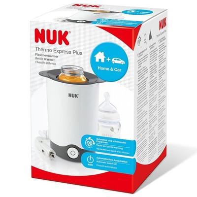 NUK Thermo Express Plus Flaschenwärmer tragbar schonendes Erwärmen 12V Adapter