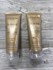 2 Loreal Paris Sublime Glow Medium Skin Tones Daily Moisturizer Tan Lotion 8oz