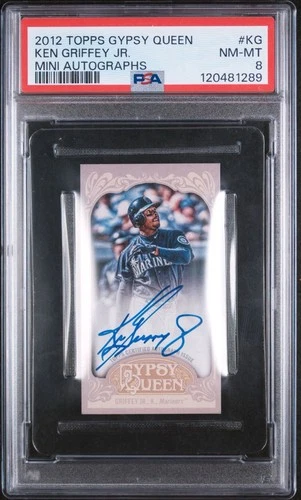 KEN GRIFFEY JR. 2012 Topps Gypsy Queen Mini Autographs #2/10 #GQAKG PSA 8 NM-MT