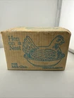 Vintage Indiana Glass Milk Glass Hen on A Nest Covered Dish EMPTY BOX ONLY #7155