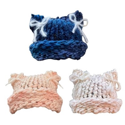 Subculture Thick Cat Ear Hat for Teens Keeping Warm Protecting Ear Hat Windproof