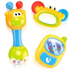MOONTOY 3pcs Baby Rattles Toy Set, Baby Toys 0-6 Months Infant Toys 6-12 Months