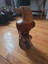17 Inch Hand Crafted Wooden Eagle. Great Condition.