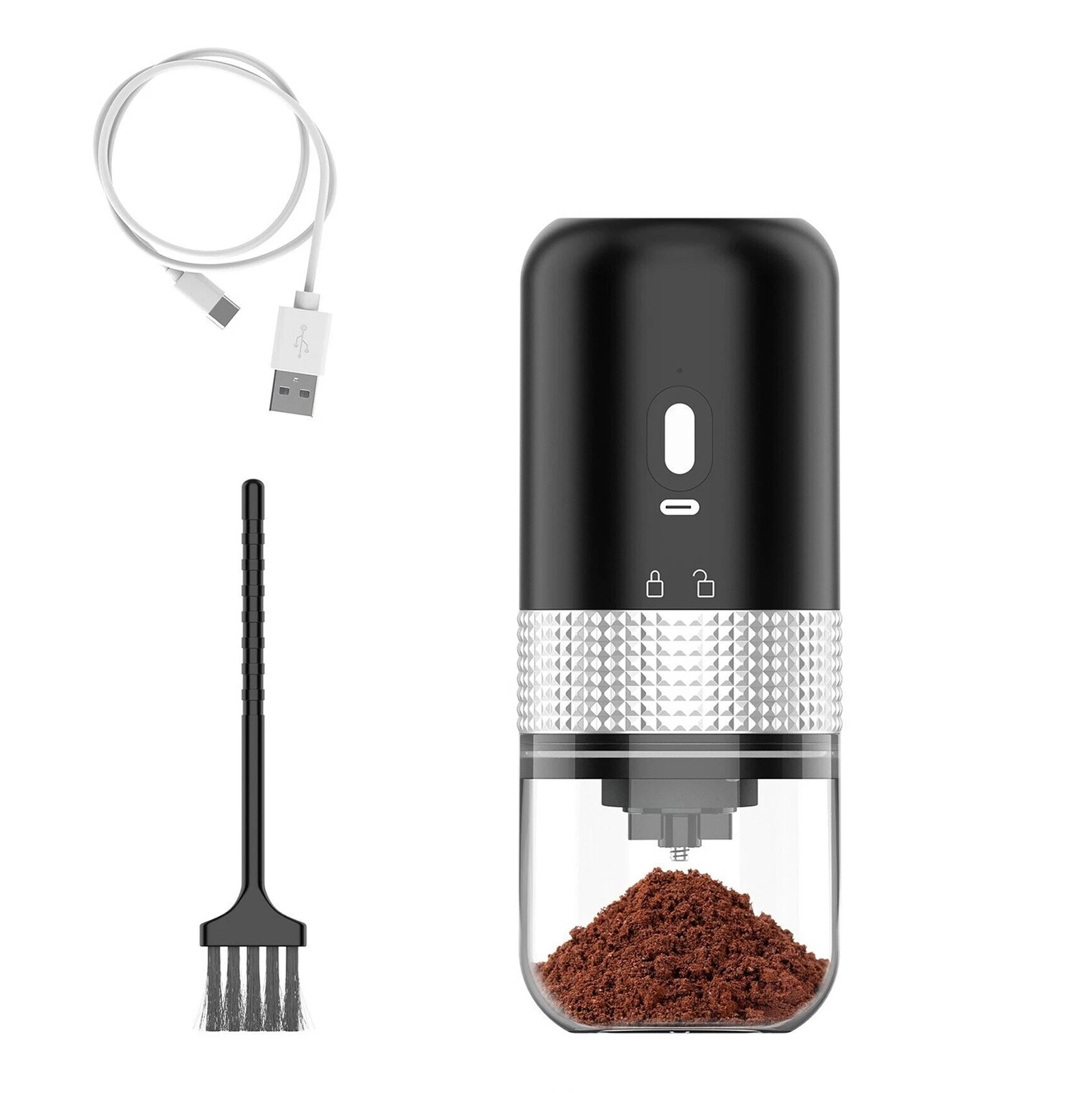 200ml Electric Coffee Grinder Rechargeable Automatic Coffee Bean Spice Grinder