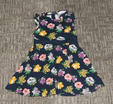 Janie and Jack Navy Floral Knit Dress 3yrs