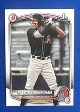 KAYSON CUNNINGHAM DBACKS RC 1st card  2025 BOWMAN DRAFT #BD-84