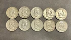 franklin half dollars - lot of 10 - 90% Silver Dollar - lot 4
