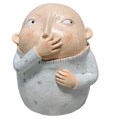 Boy Holding Nose Statue, Funny Bathroom Decor, Knick Knacks for Shelves, Bath...
