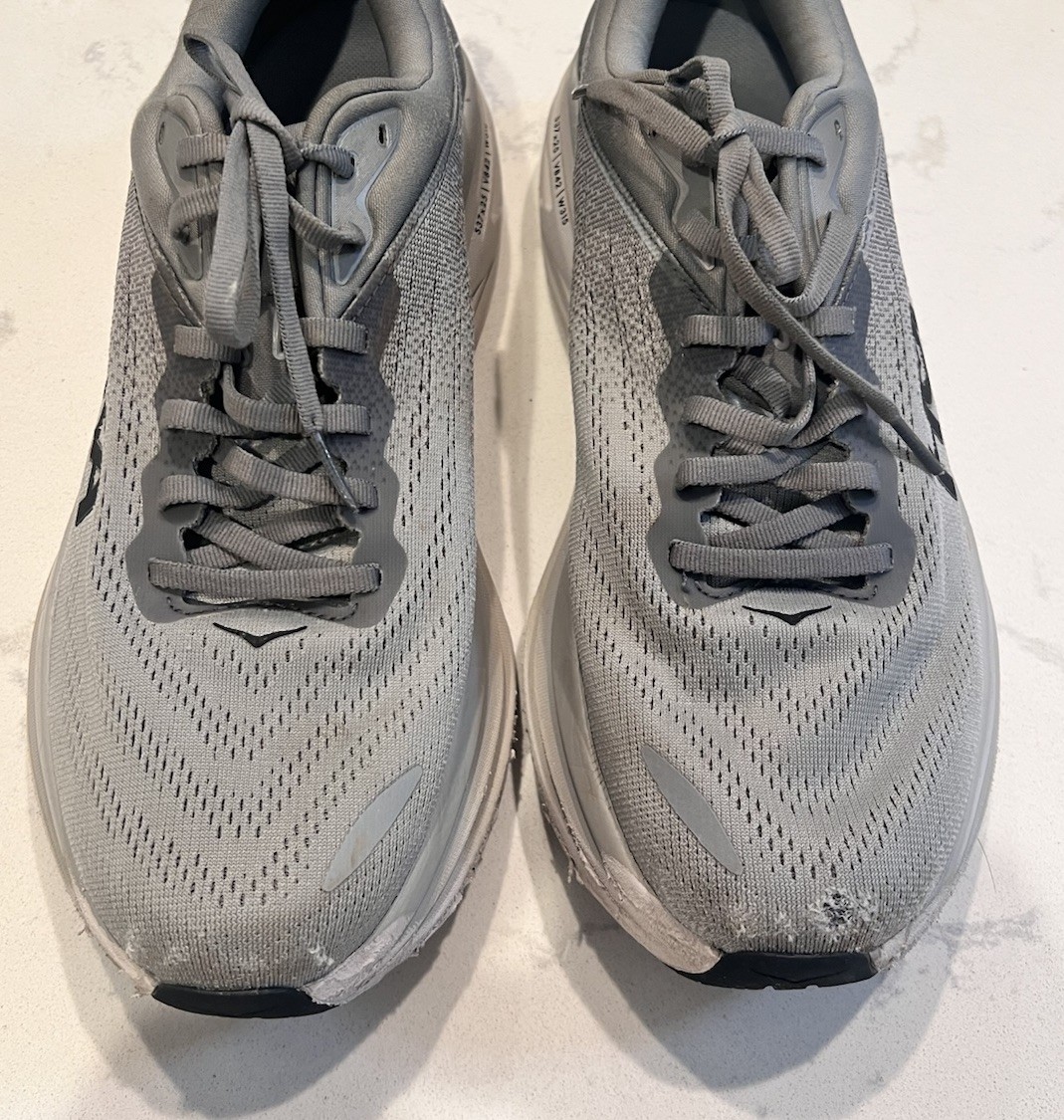 Hoka One One Bondi 8 Men's Athletic Sneakers Light Grey Size 11D Running Shoes thumbnail 9