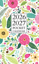 Pocket Calendar 2026-2027 Monthly Planner For Purse Small Size 2-Year From Ja...