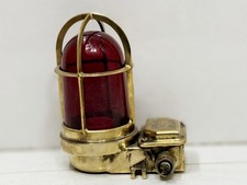 Vintage Industrial Brass Bulkhead Sconce With Red Dome Home Decor Lighting Vintage Industrial Brass Bulkhead Sconce With Red Dome Home Decor Lighting