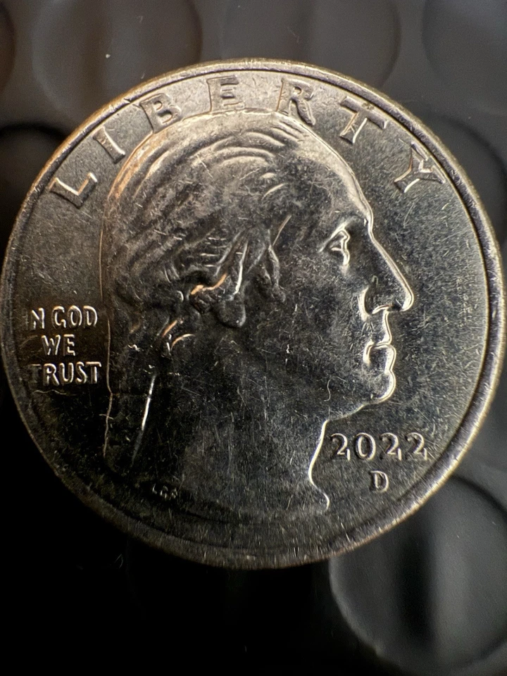 2022-D Maya Angelou Quarter-Circulated- Errors Drooling George Washington - Image 2 of 4