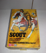 THE LONE RANGER RIDES AGAIN  " SCOUT INDINA HORSE  " 3 NICE PLAYSET /BOXED 