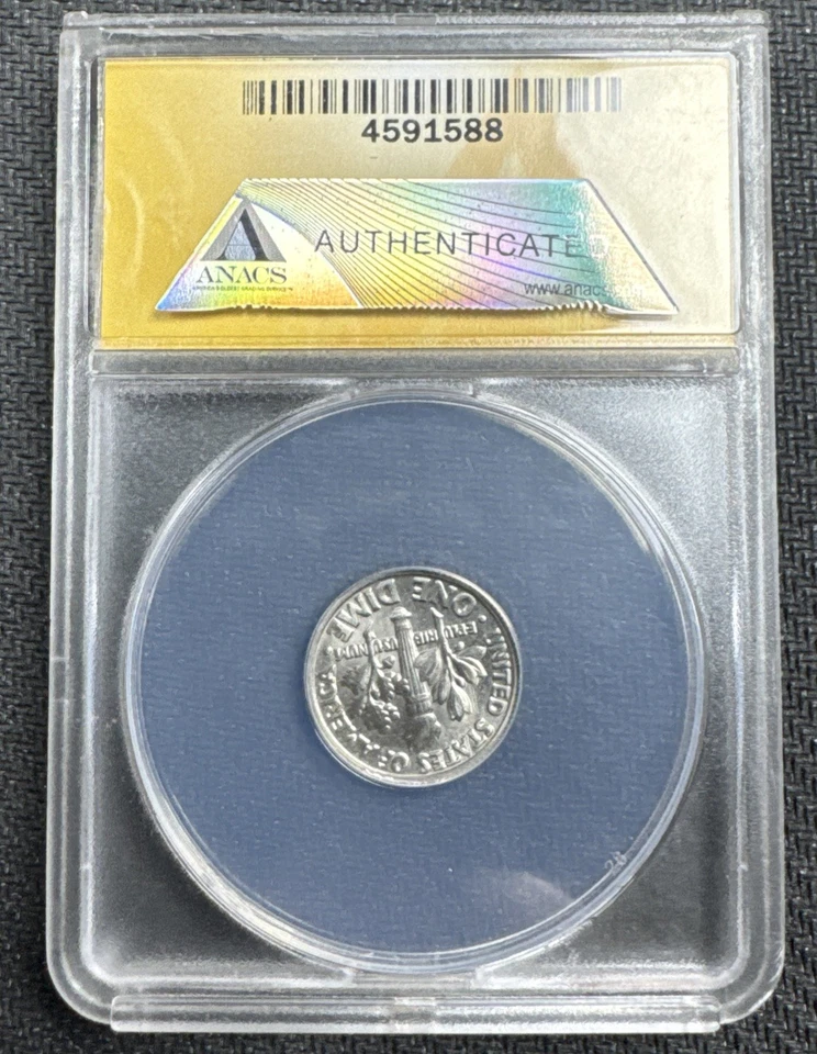 10c DIME ERROR STRUCK THRU LATE STAGE CAPPED DIE MS64 ~ 1965-2016 ROOSEVELT DIME - Image 2 of 4