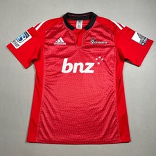 Adidas Crusaders Super Rugby Jersey Mens L Red BNZ Sponsor Climalite Shirt