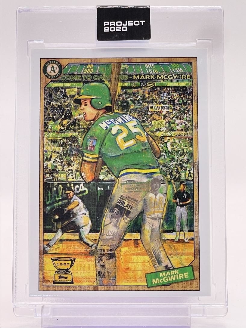 MARK MCGWIRE 2020 TOPPS PROJECT 2020 1987 TOPPS BY ANDREW THIELE Q6456