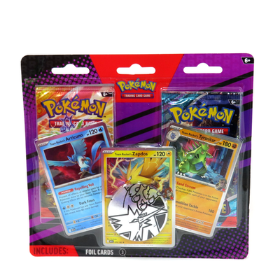 Pokemon TCG 2 Pack Blister Zapdos Articuno Tyranitar 3 Promo Cards