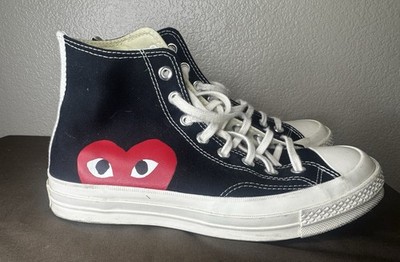 CDG Comme des Garçons Play Converse Chuck 70 Hi Black Heart W10 M8 Sneaker