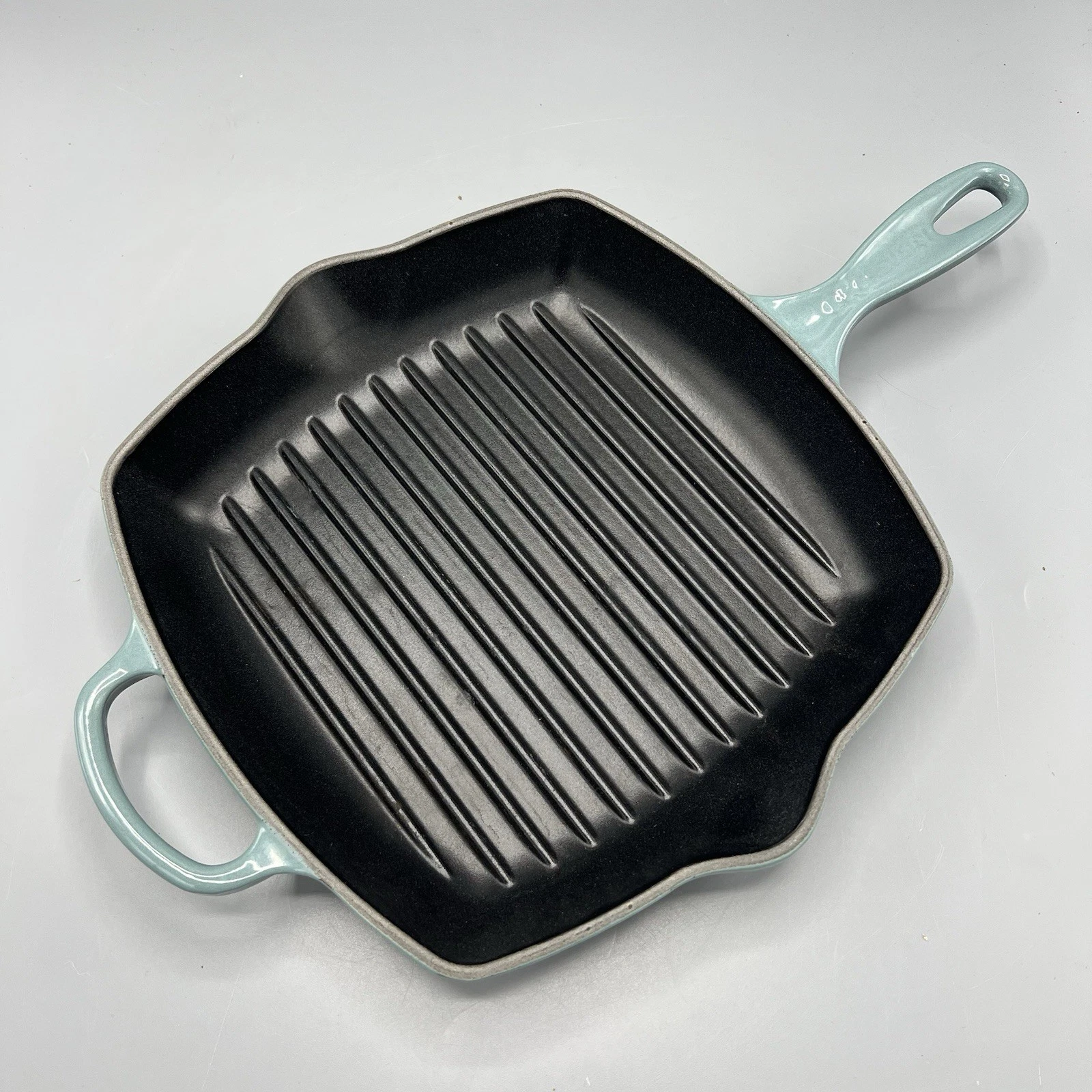 Le Creuset Cast Iron 26cm Square Grillit - Teal Seasalt Grill Pan