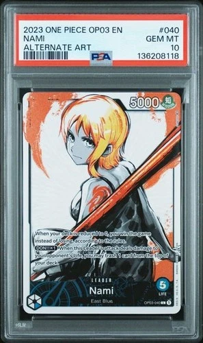 One Piece Nami Alternate Art OP03-040 PSA 10 Gem Mint 2023