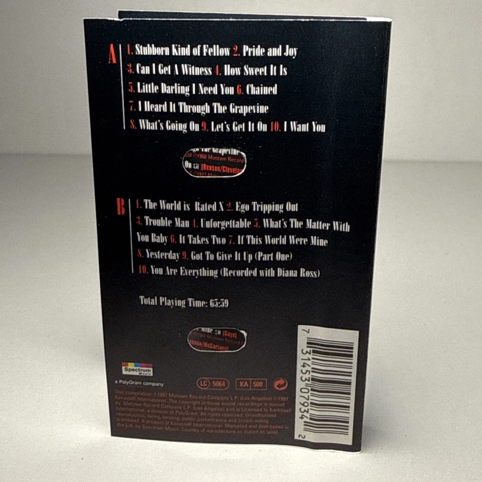 MARVIN GAYE - I HEARD IT THROUGH THE GRAPEVINE ALBUM CASSETTE TAPE - Image 2 of 4