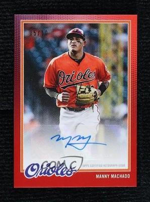 2018 Topps On Demand 1978 Tribute Red 5/10 Manny Machado #10C-A Auto nf5