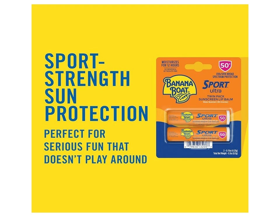 Banana Boat Sport Ultra SPF 50 Lip Sunscreen 2 Pack, SPF Lip Balm, Twin Pack - Image 3 of 4