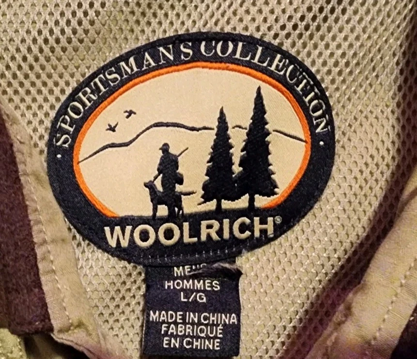 Woolrich Sportsmen Shooting Shirt Mens L Insulated Pads Hunting Khaki Brush Top - Image 2 of 4