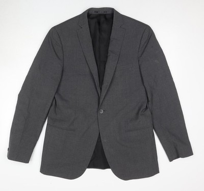Blazer Herren 42 Brustumfang Regular T.M.Lewin Grau Zweiknöpfe