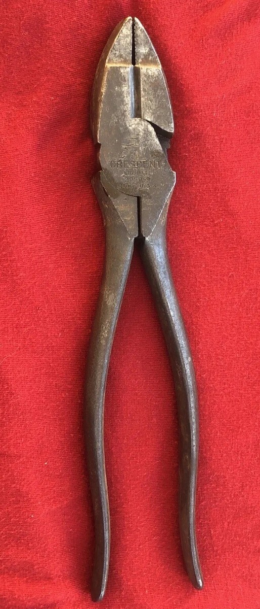 Vintage Crescent No. 2950-9 Bell System Lineman Pliers Made U.S.A.